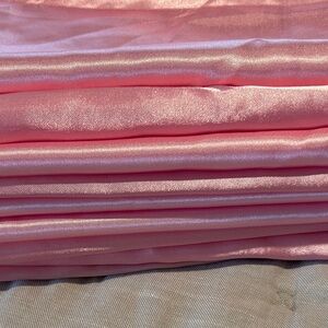 Pink Satin Fabric Tablecloths 10 total